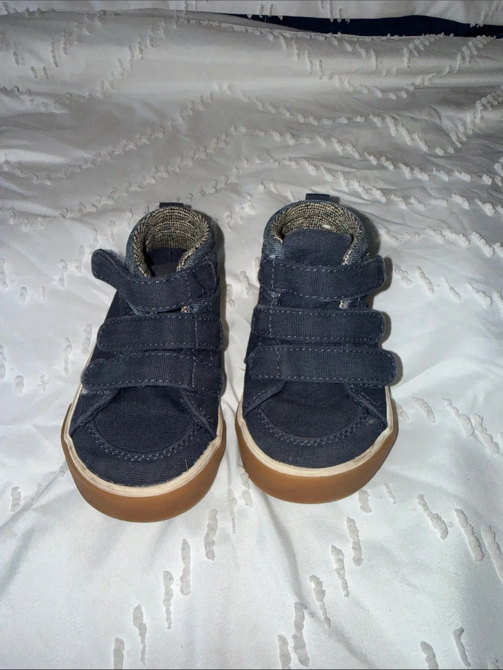 Old Navy Navy Blue Kids Velcro High-Top Sneakers
